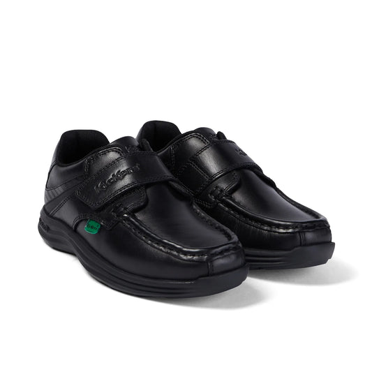 Junior Boys Kickers Reasan Strap Leather Black