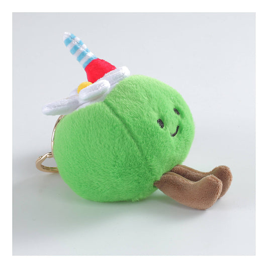 PLUSH COCONUT CHARM KEYCHAIN