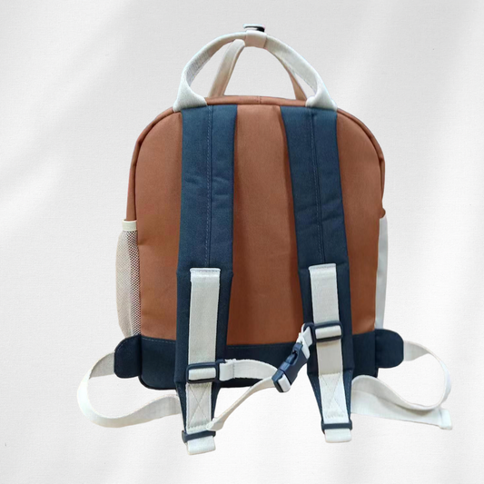 Kids Customisable Sustainable Backpack. Rust