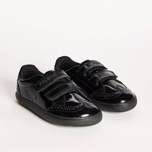 Dusk Bloom Black Patent Kids Barefoot School Shoe