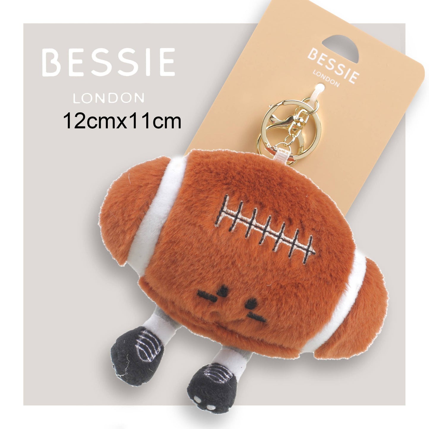 PLUSH RUGBY BALL CHARM