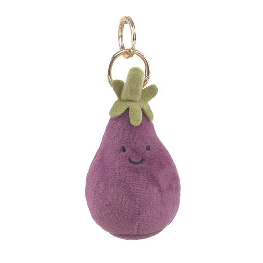 PLUSH AUBERGINE BAG CHARM