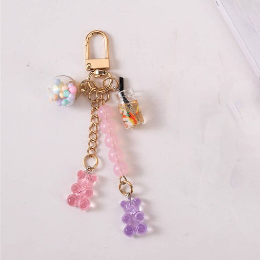 Cute Bear Chain Bag Charm Keychain