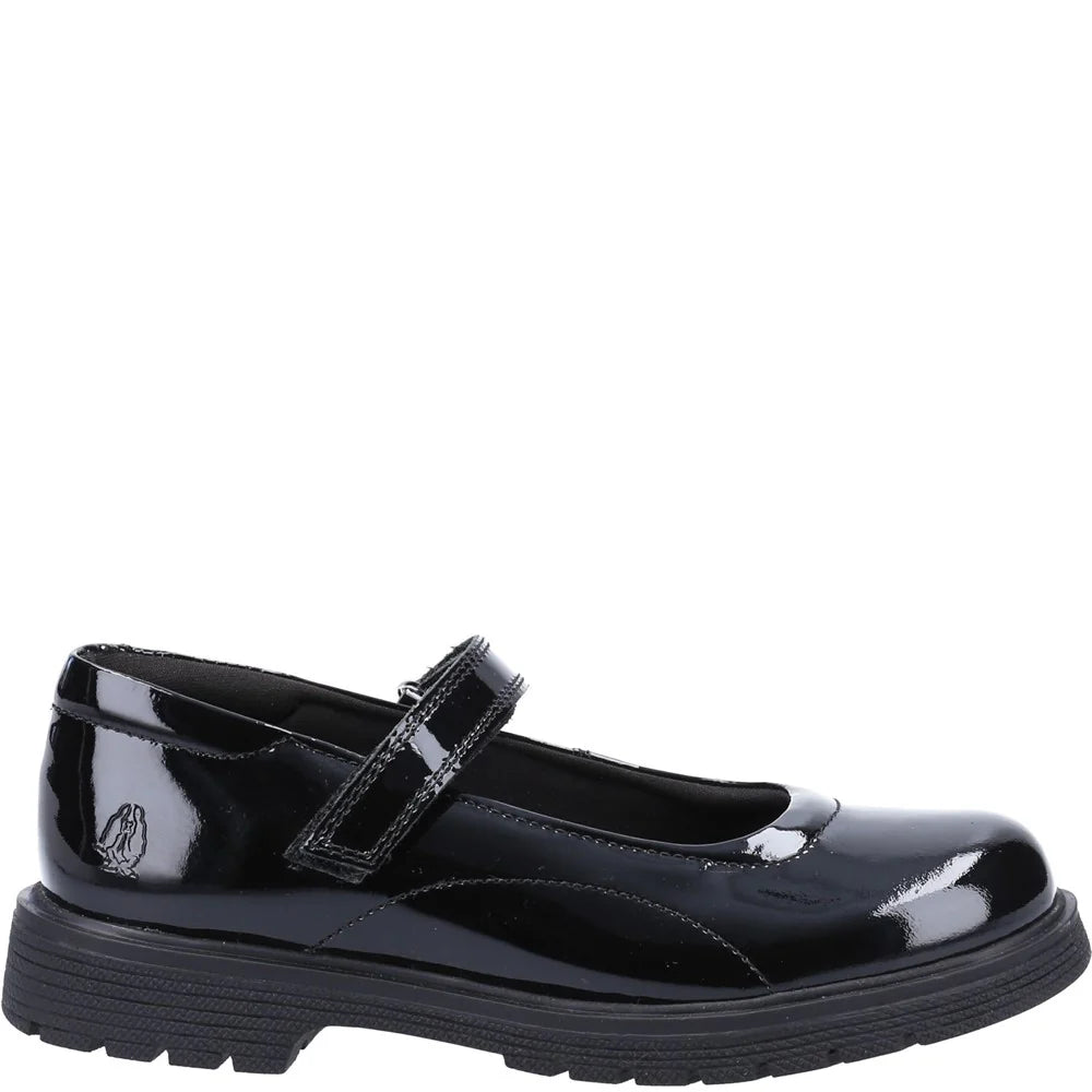 Hush Puppies Tally Patent Shoe JNR Black