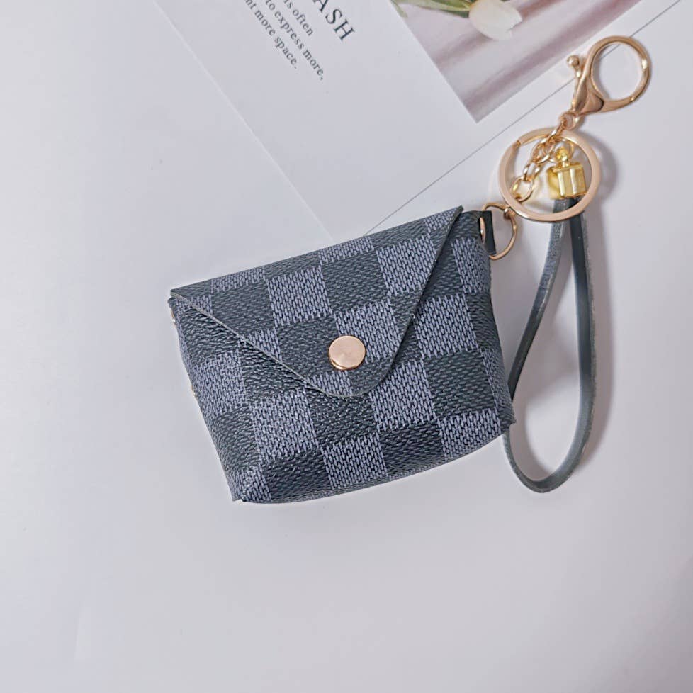 Creative Tweed Mini Coin Pouch Keychain