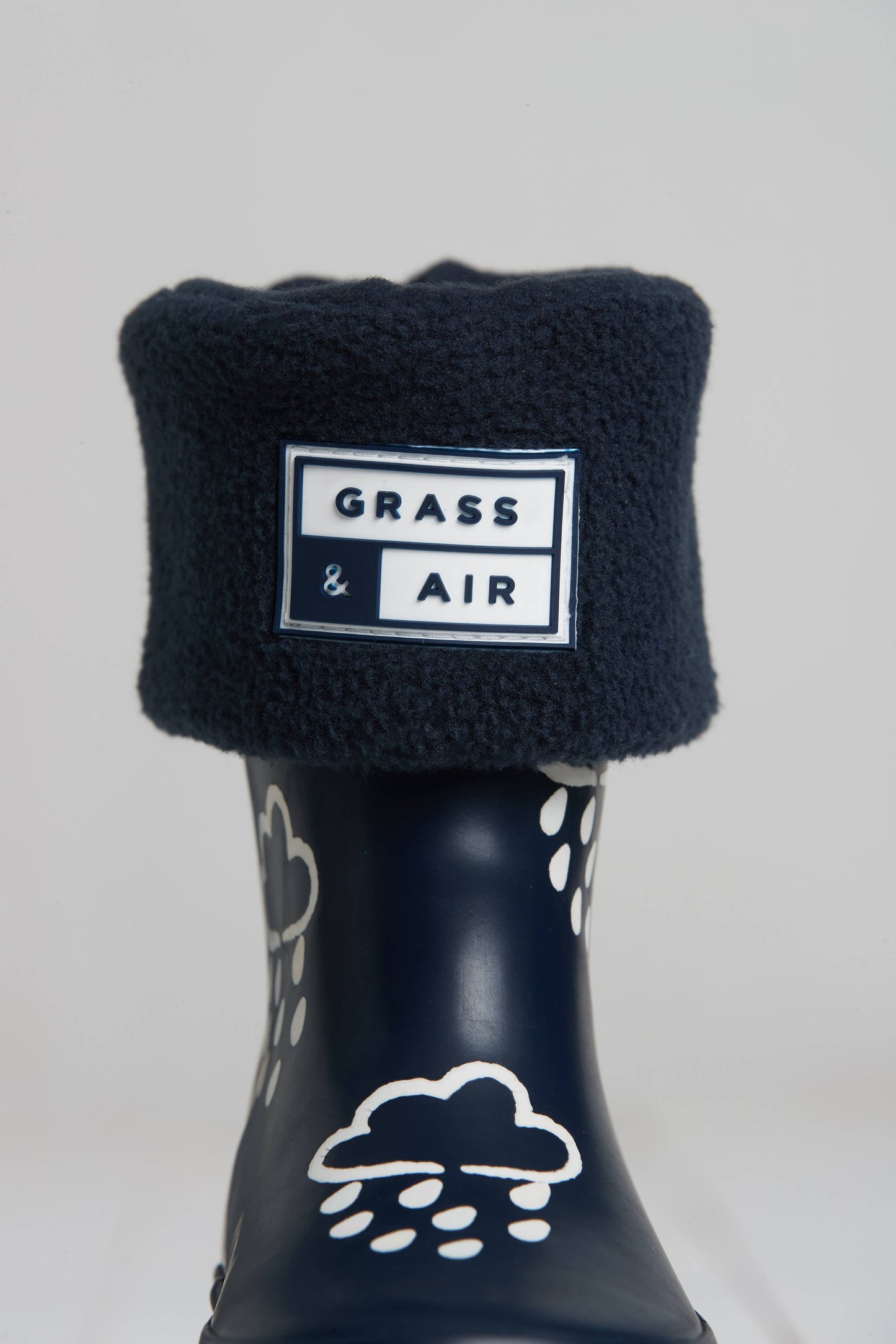 Grass & Air Kids Navy Colour-Revealing Wellies