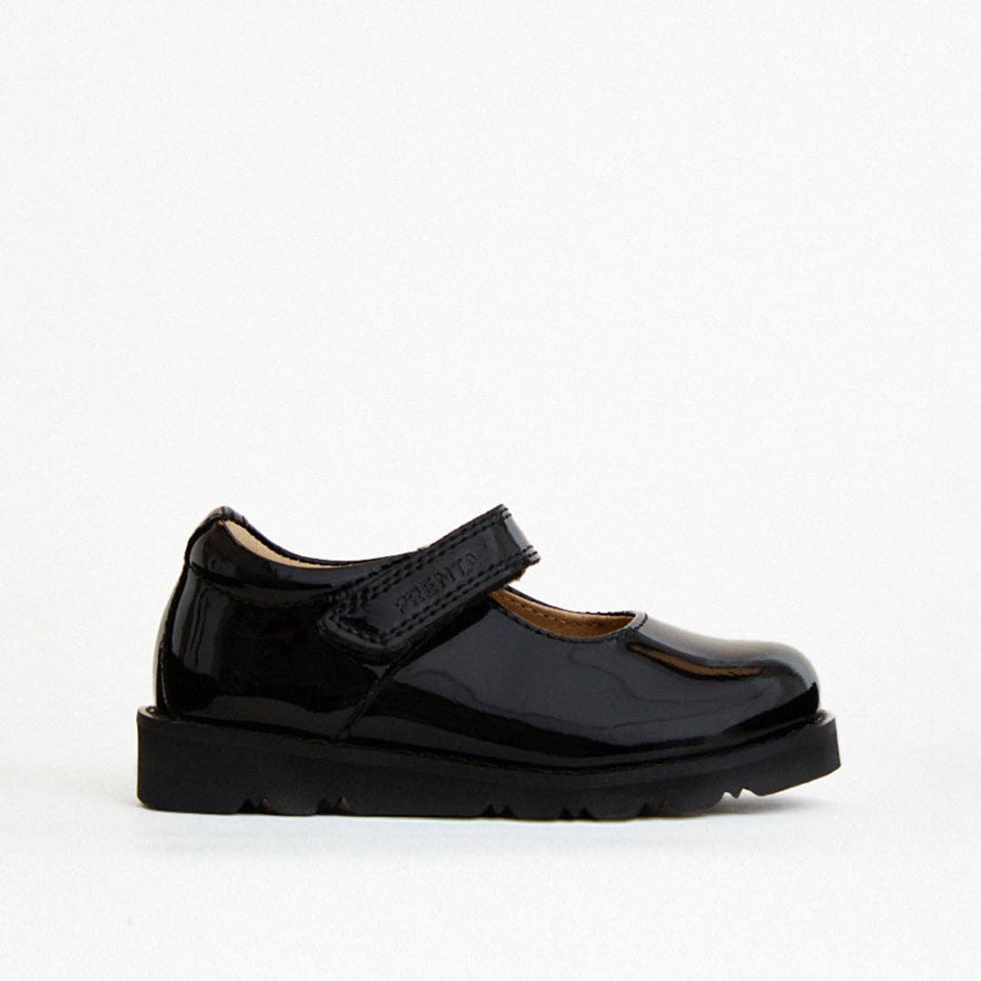 Aurora Black Patent Girls Kids Shoe