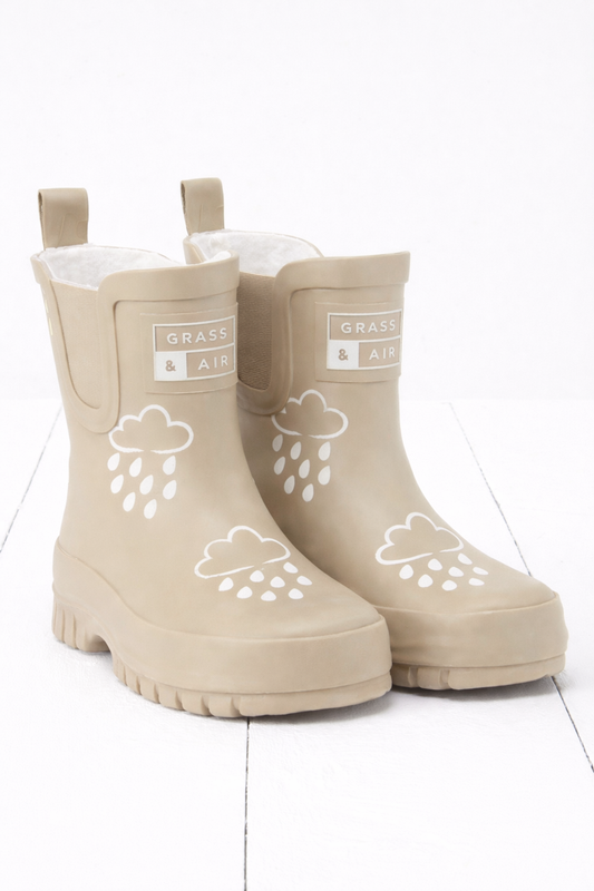 Stone Chunky Sole Kids Shortie Welly