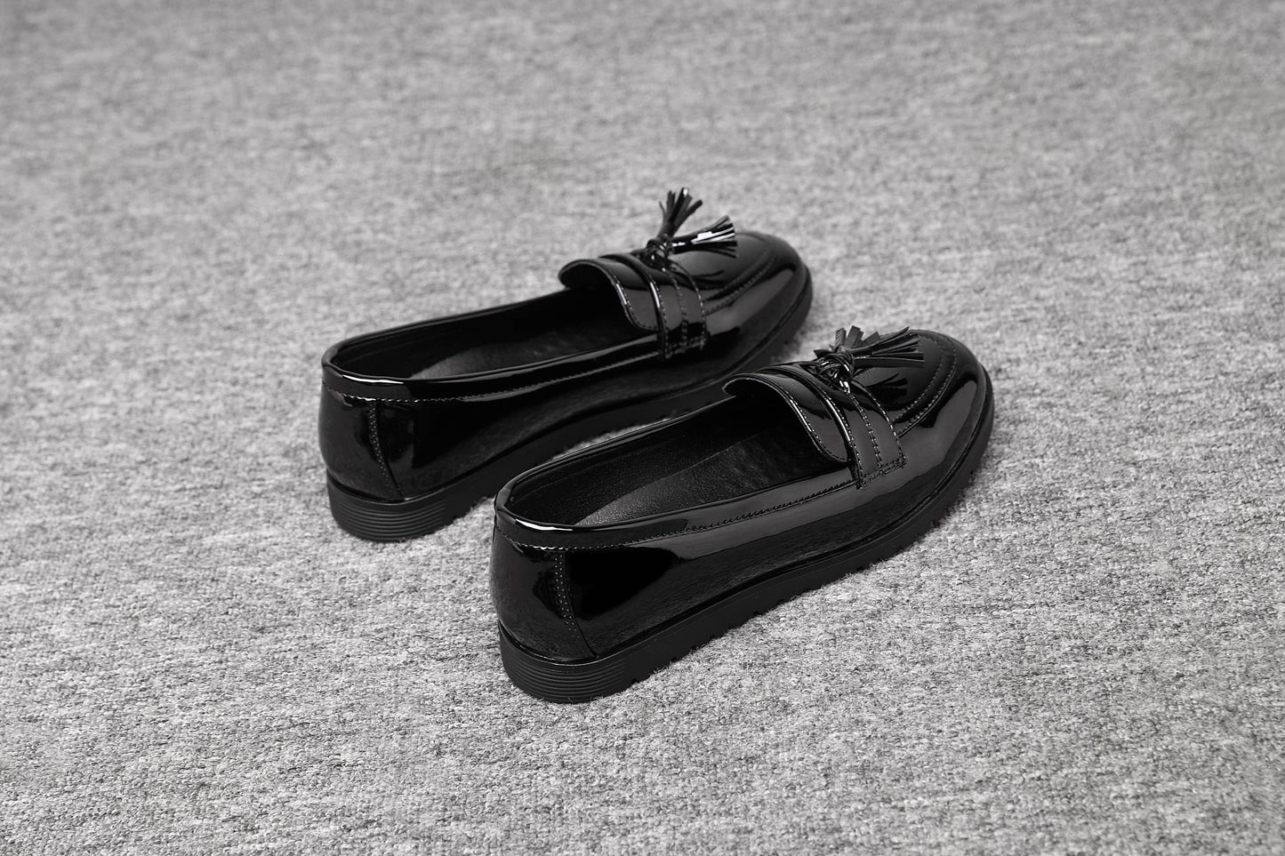 Women Black loafer (Patent)