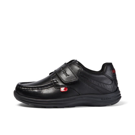 Junior Boys Kickers Reasan Strap Leather Black