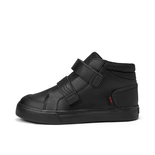 Junior Boys Kickers Tovni Hi Reflective Leather Black