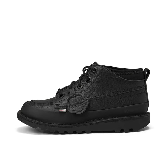 Kickers Mid Track Leather YM Black