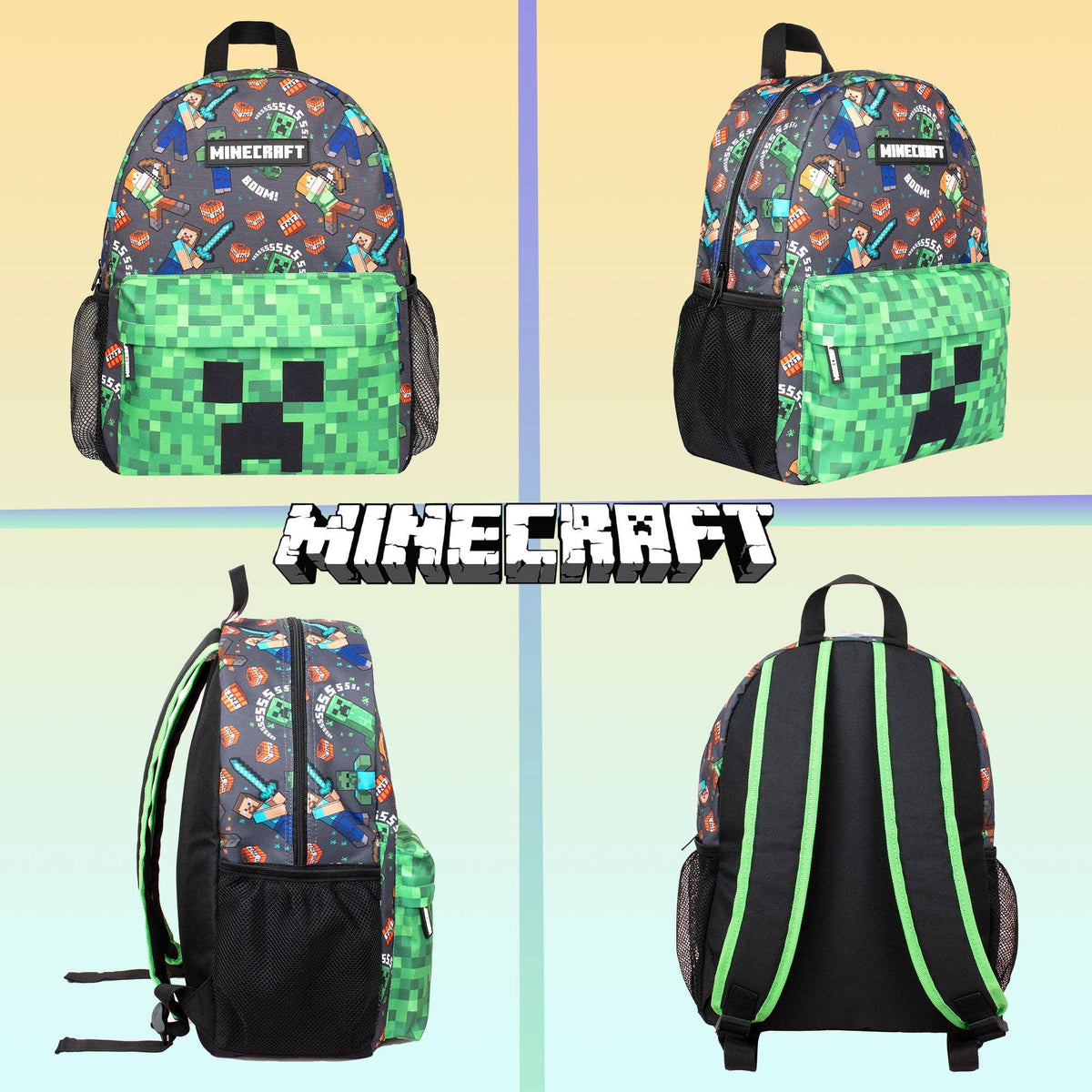 Large School Kids Backpack - Minecraft | Fringoo