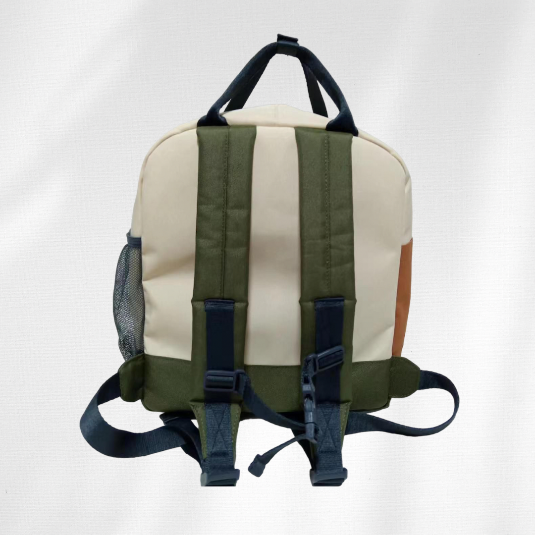 Kids Customisable Sustainable Backpack. Ecru