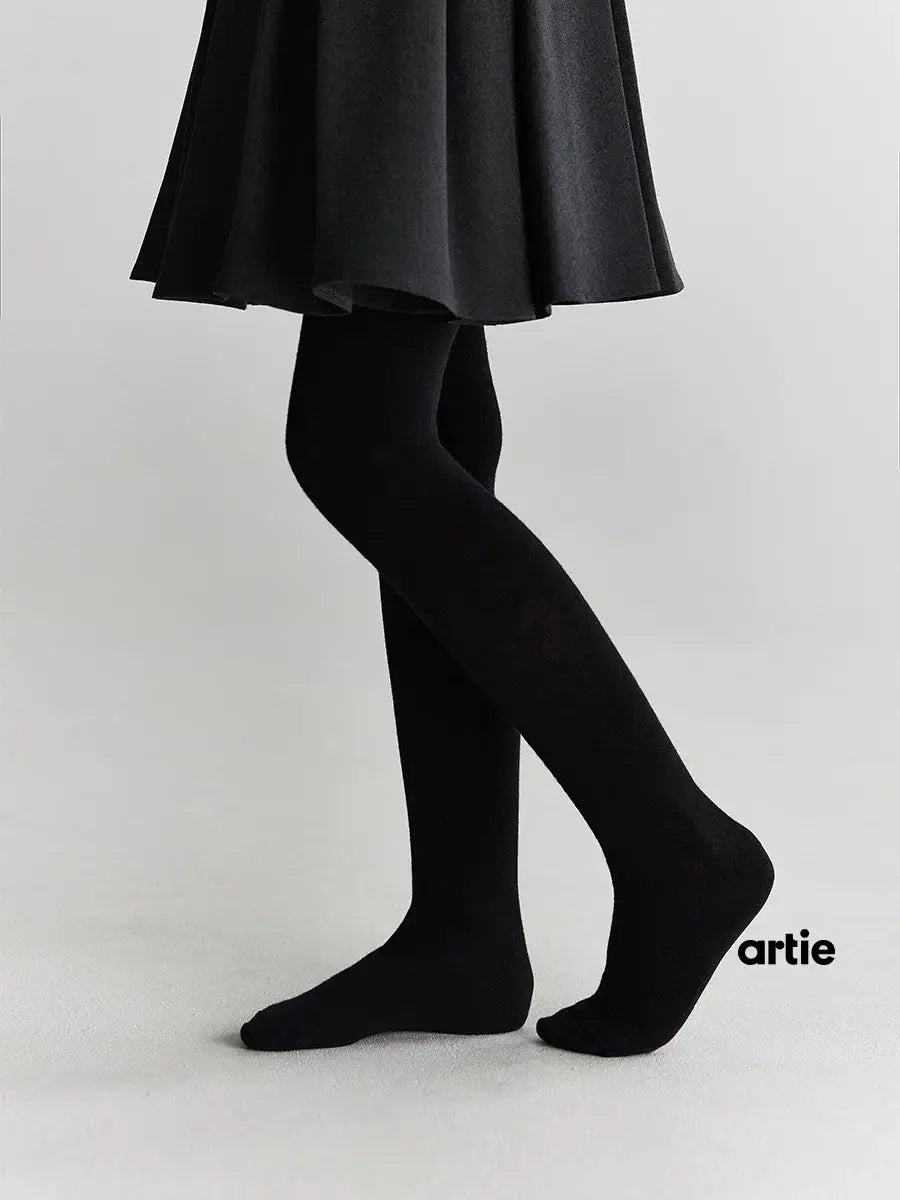 Black Kids School Tights - Plain