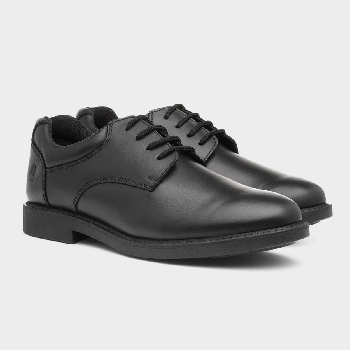 Hush Puppies Tim Black Leather Lace Up Shoe