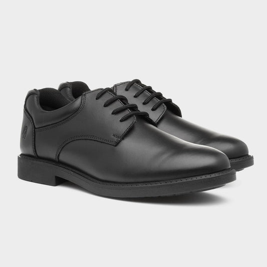 Hush Puppies Tim Black Leather Lace Up Shoe