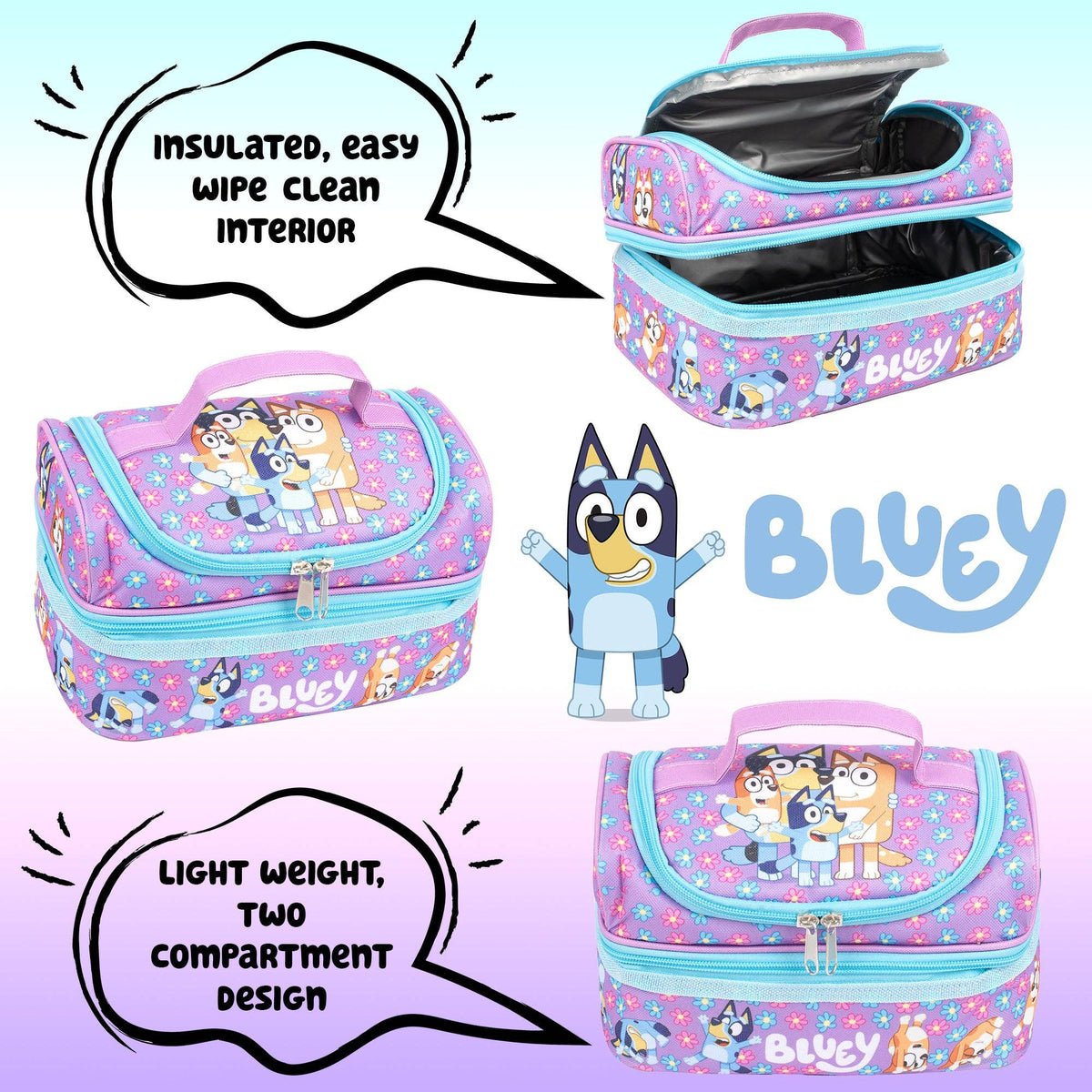 Kids Lunch Bag - Bluey  - Nursery Packed Lunch Box