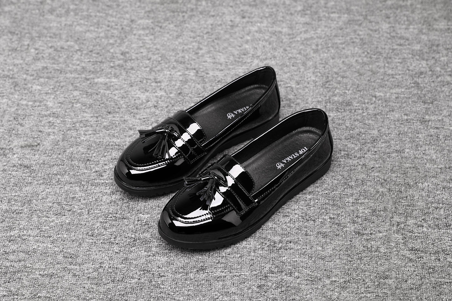 Women Black loafer (Patent)