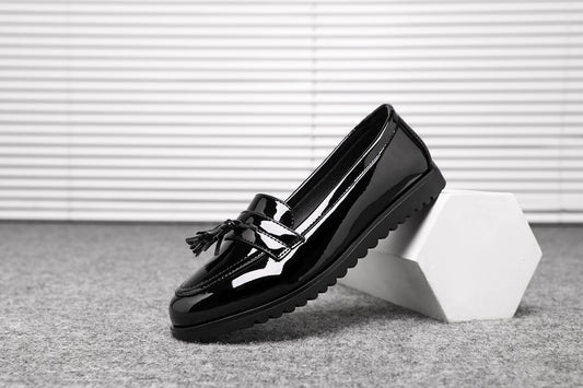 Women Black loafer (Patent)