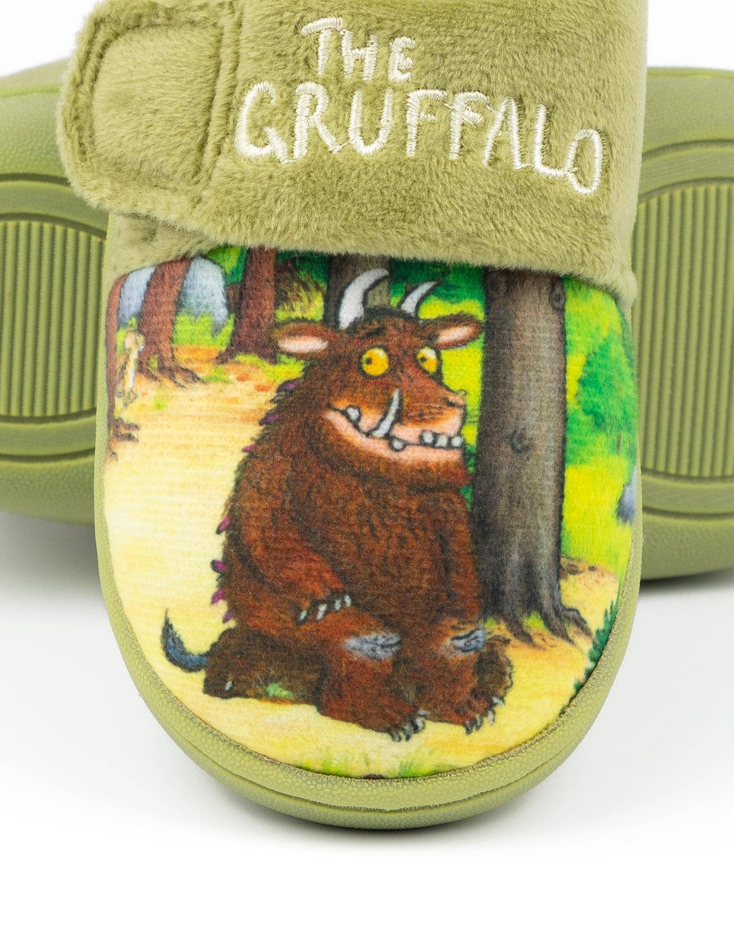 Gruffalo & Friends Unisex Kids Green Sat In The Woods Velcro Loafer Slippers