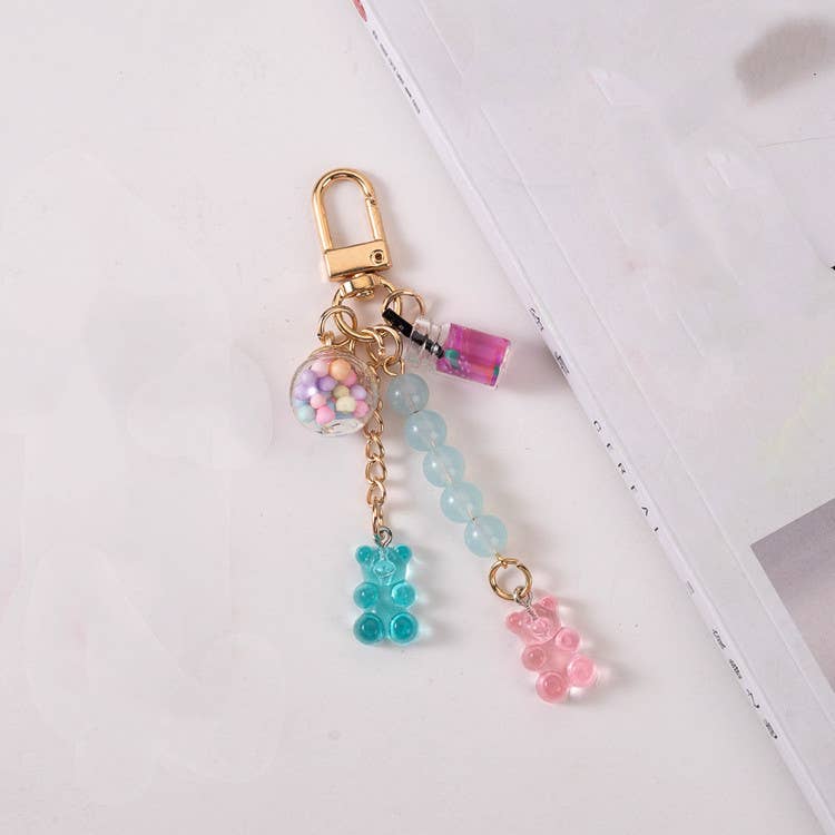 Cute Bear Chain Bag Charm Keychain