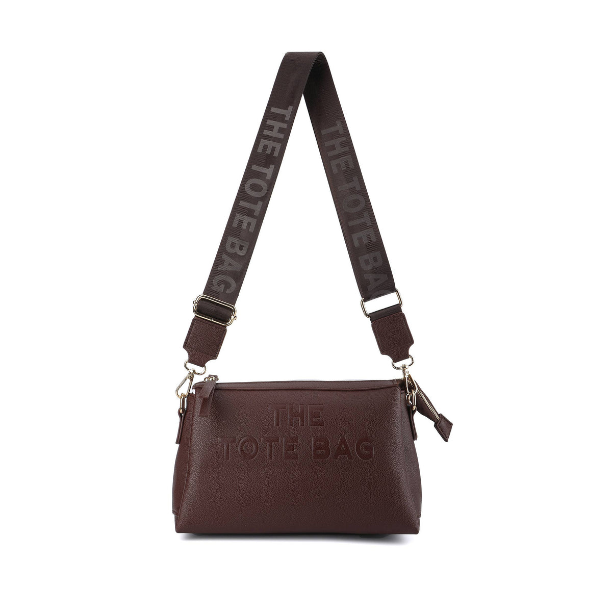 Canvas TOTE Strap Zip Top 3 Compartments Crossbody