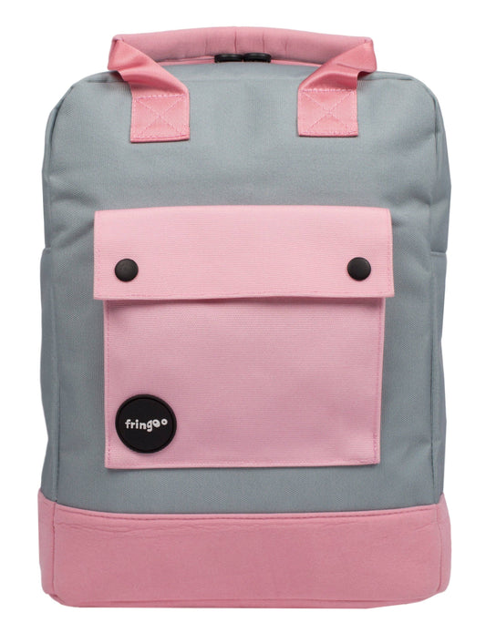 Grey and Pink Teen Backpack