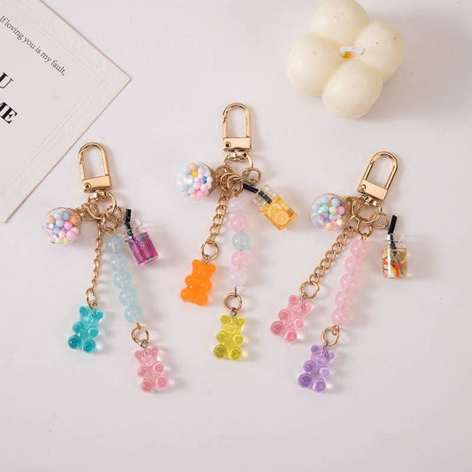 Cute Bear Chain Bag Charm Keychain
