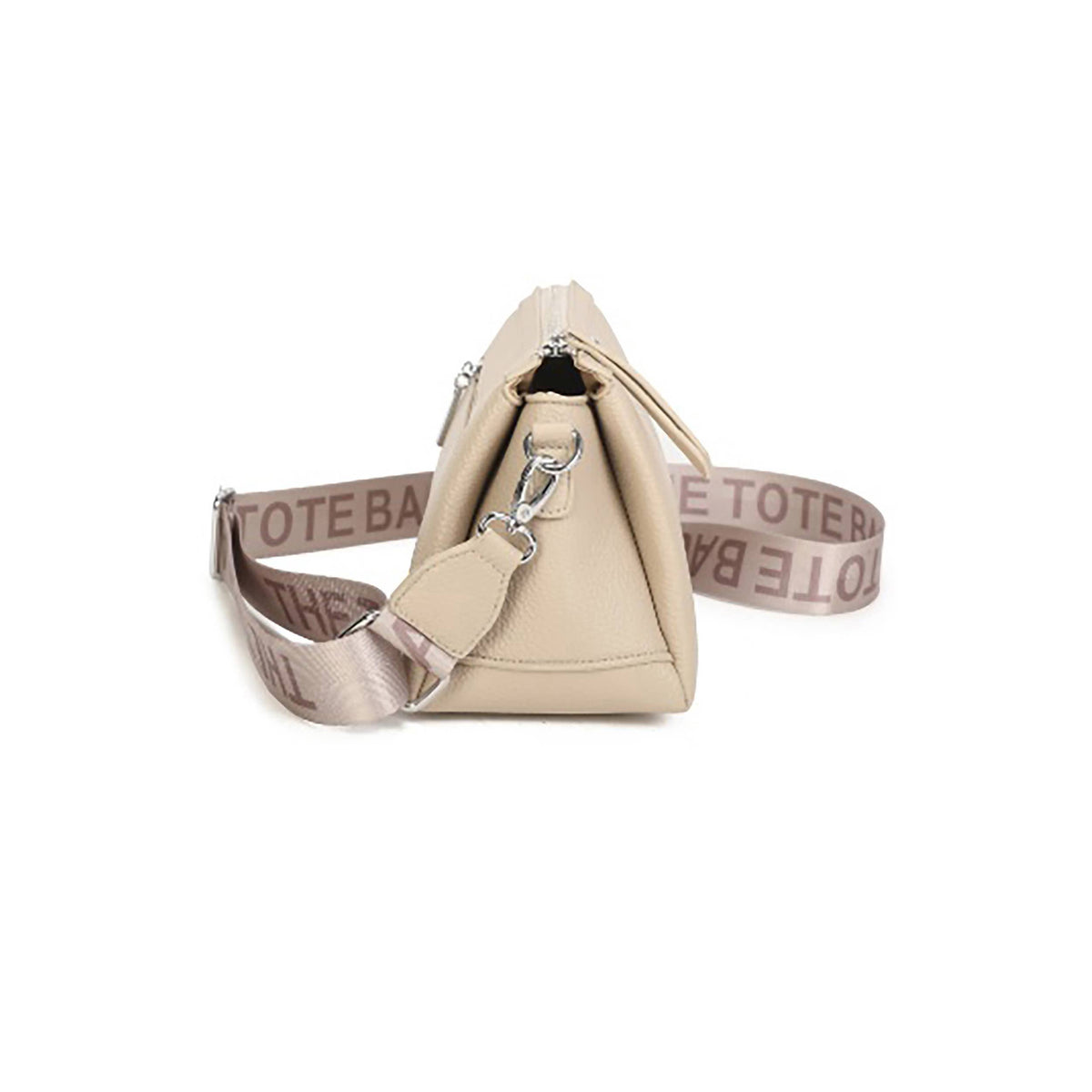 Canvas TOTE Strap Zip Top 3 Compartments Crossbody