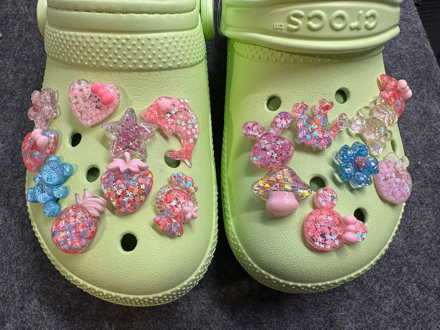 Bling Bling sequin star Aurora Glitter Resin charms