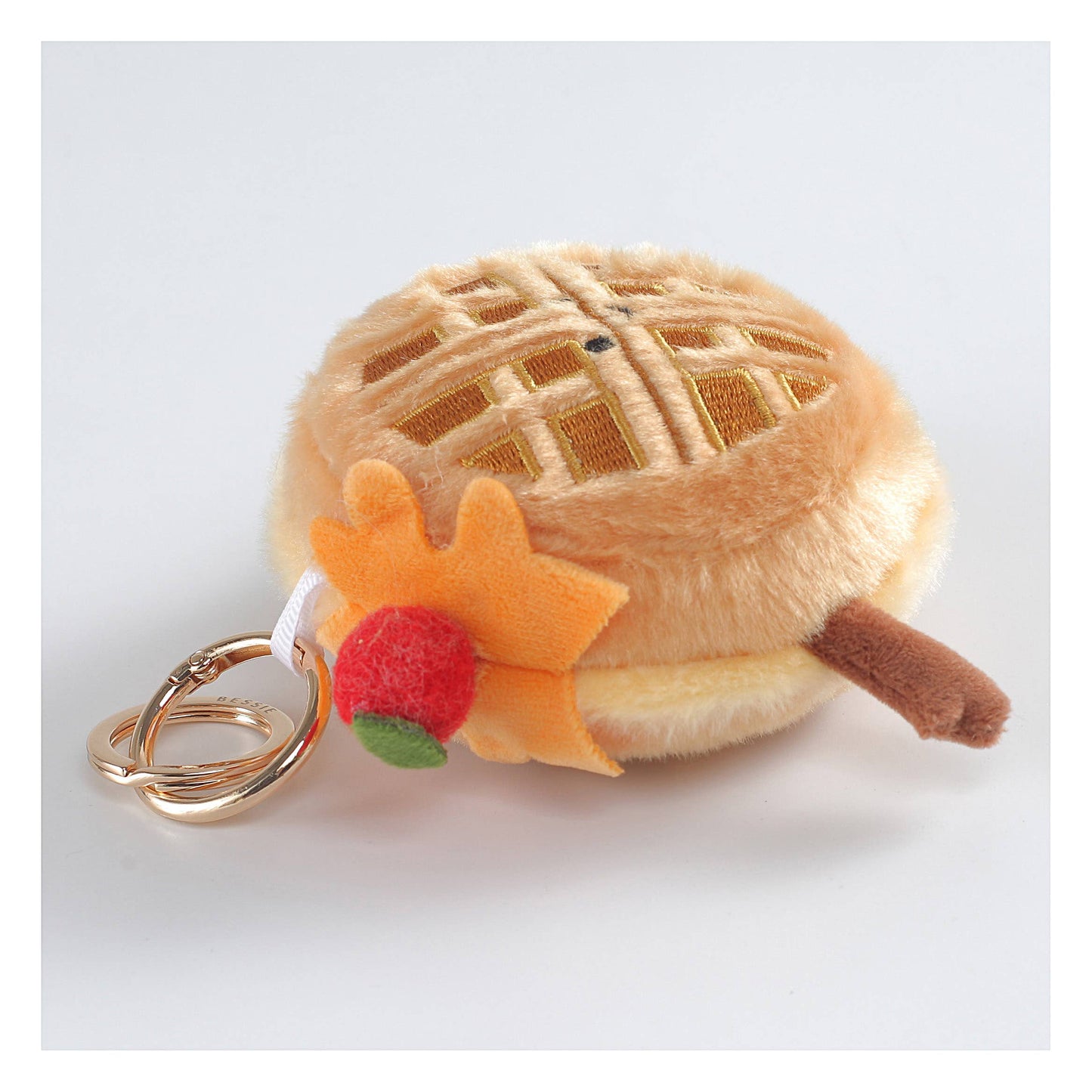 WAFFLE BAG CHARM KEYCHAIN