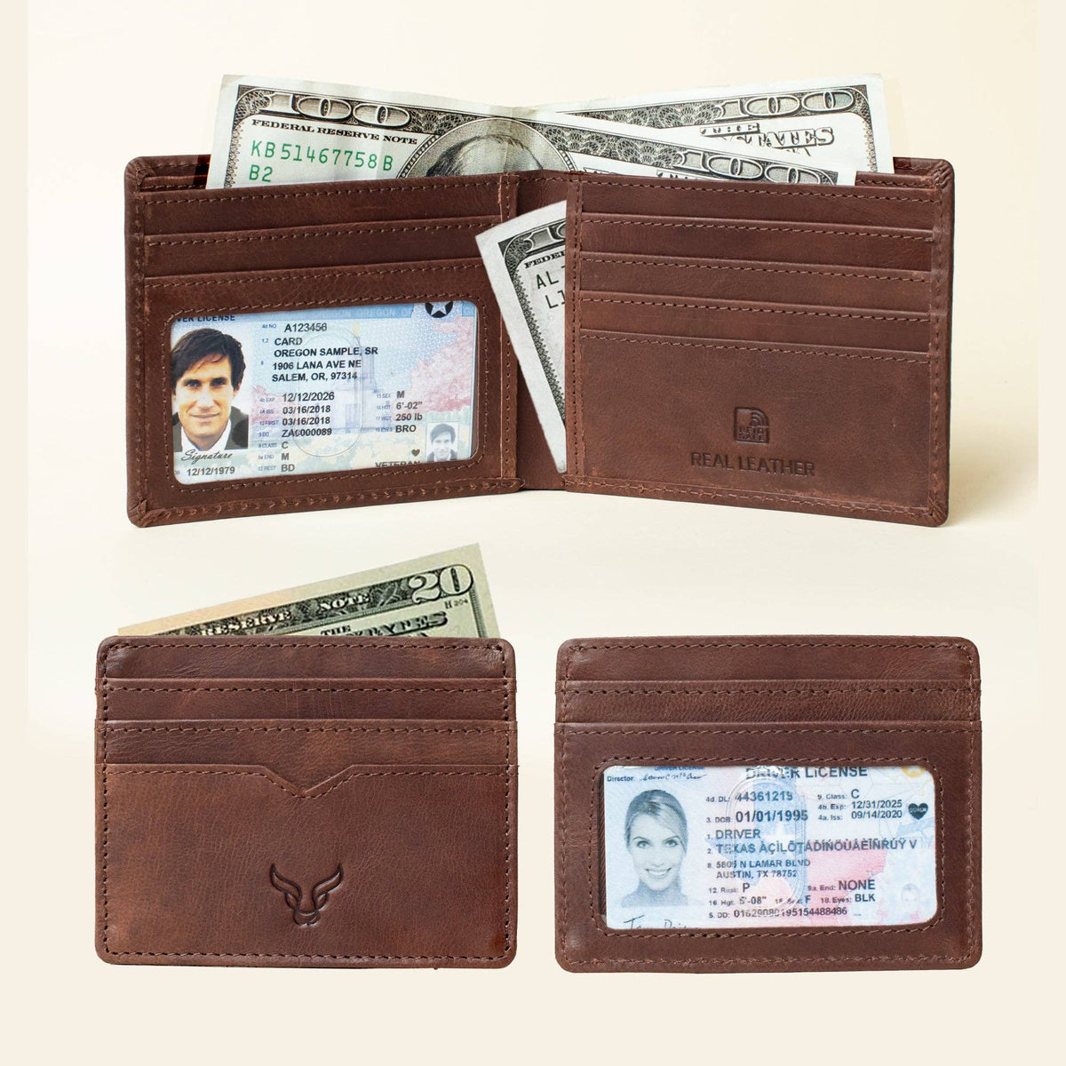 Assots London 'THE PRESTIGE COMBO' Brown Genuine Leather Wallet & Cardholder Combo Gift Box