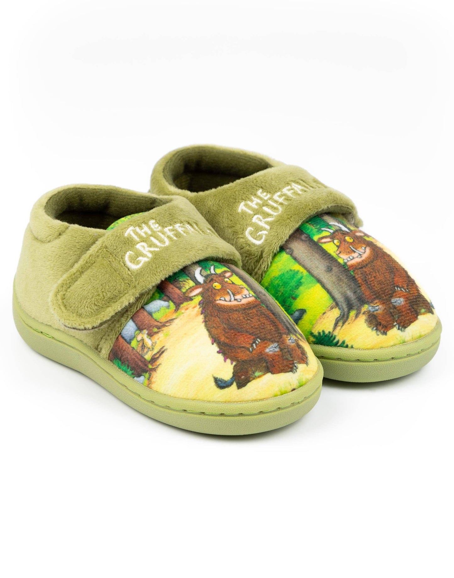 Gruffalo & Friends Unisex Kids Green Sat In The Woods Velcro Loafer Slippers