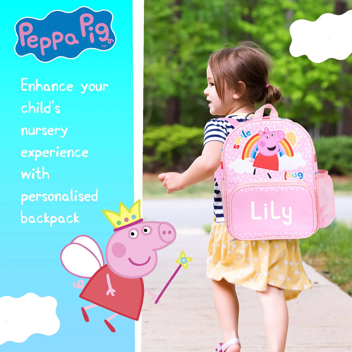 Kids Personalised Backpack - Peppa Pig