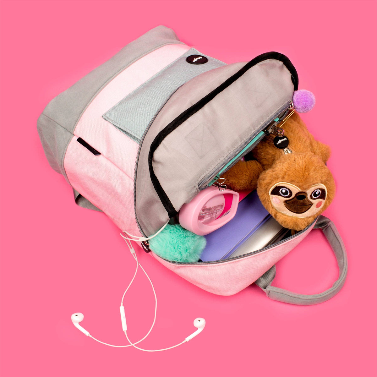 Teen Backpack Pink / Grey