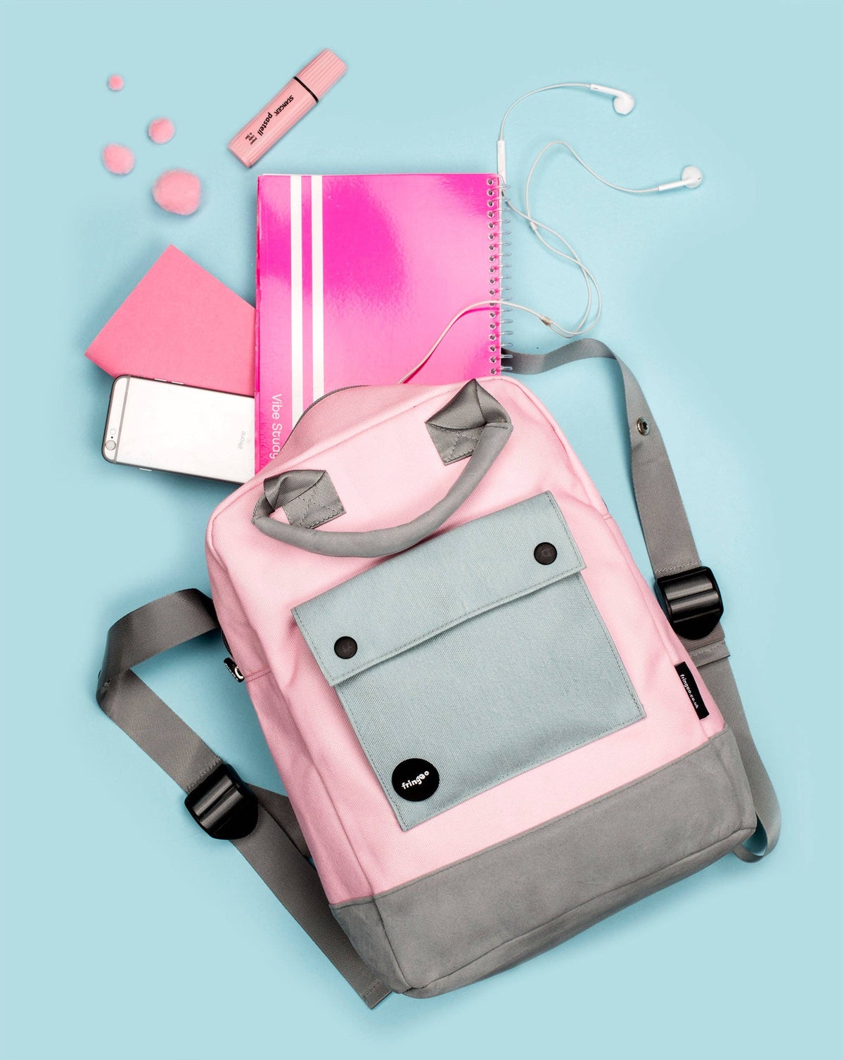Teen Backpack Pink / Grey