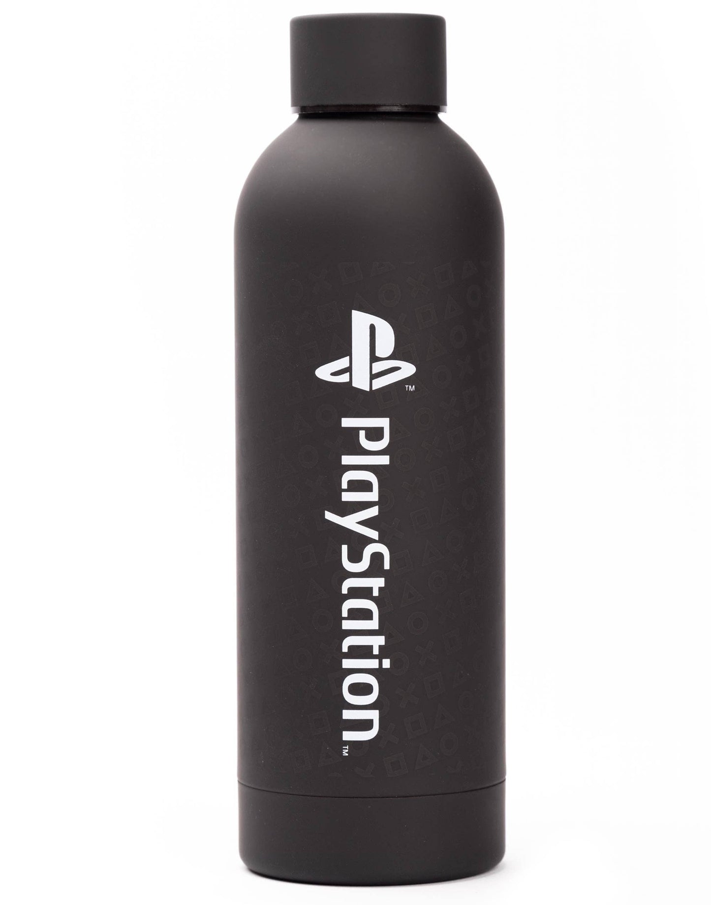 PlayStation Mens Black Basic Logo Print Stainless Steel Bottle (One Size)