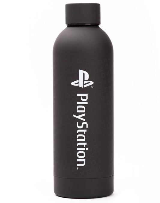 PlayStation Mens Black Basic Logo Print Stainless Steel Bottle (One Size)