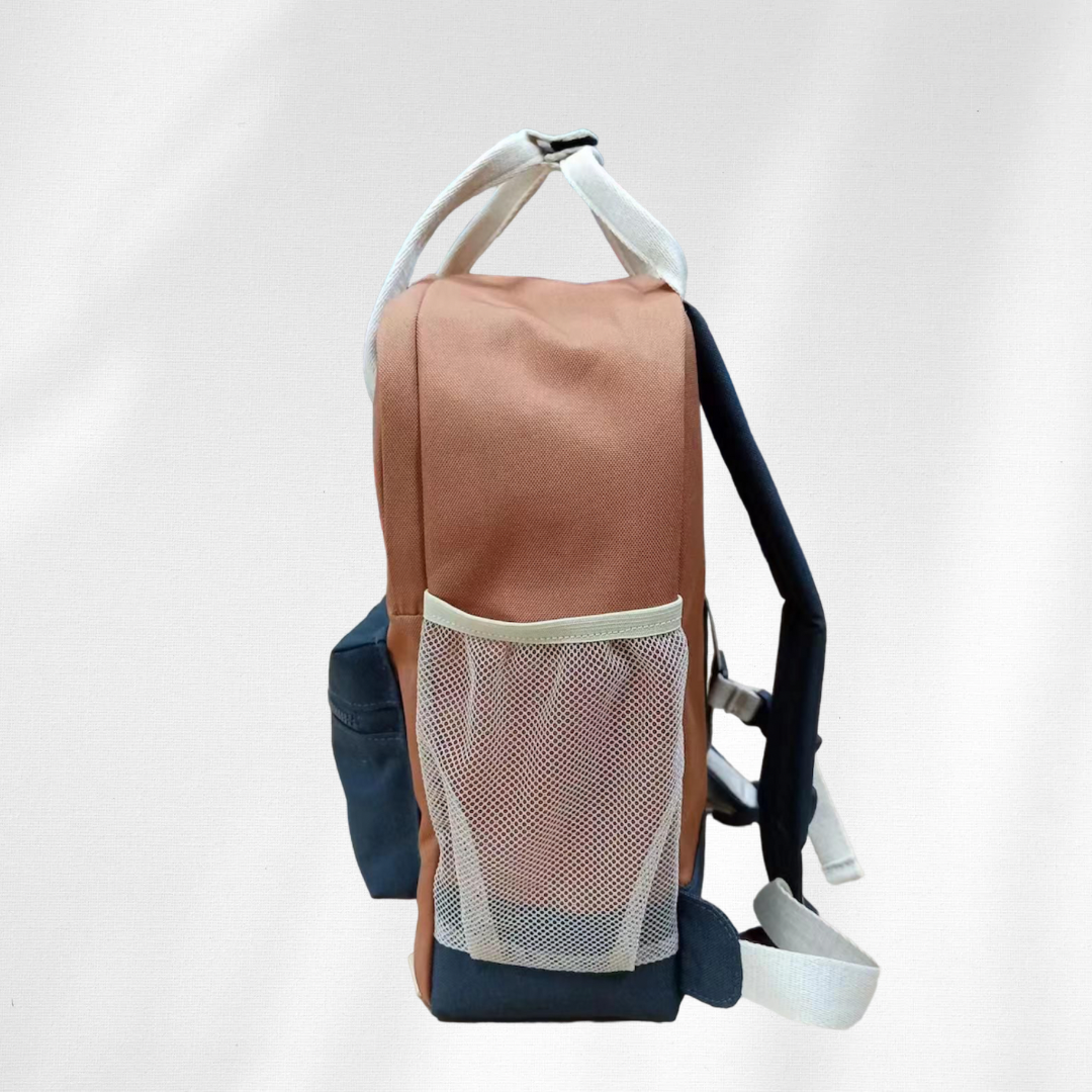 Kids Customisable Sustainable Backpack. Rust