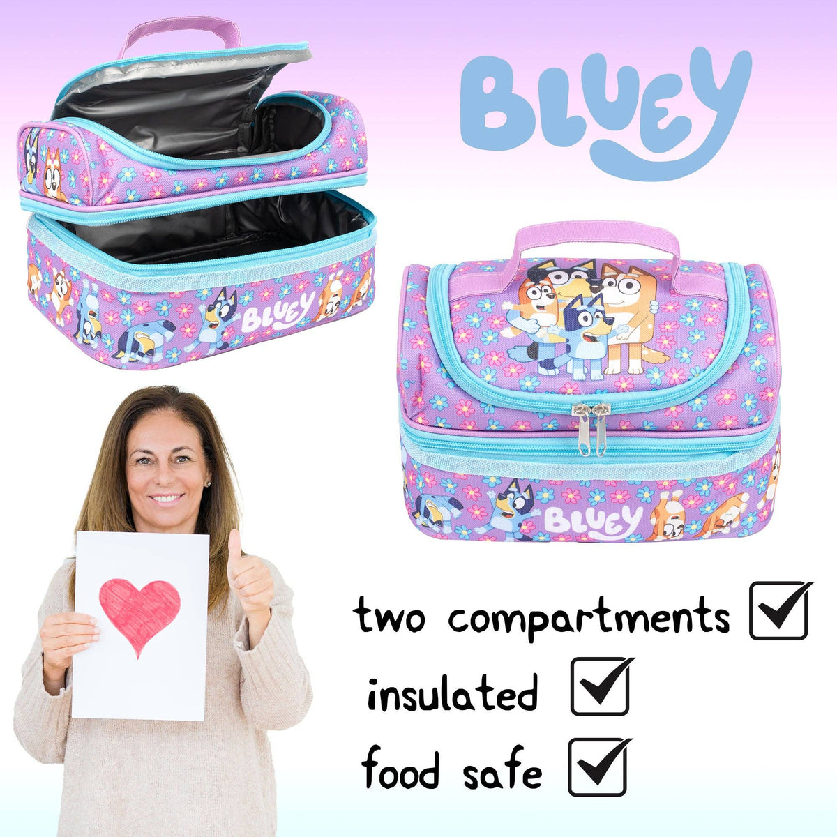 Kids Lunch Bag - Bluey  - Nursery Packed Lunch Box