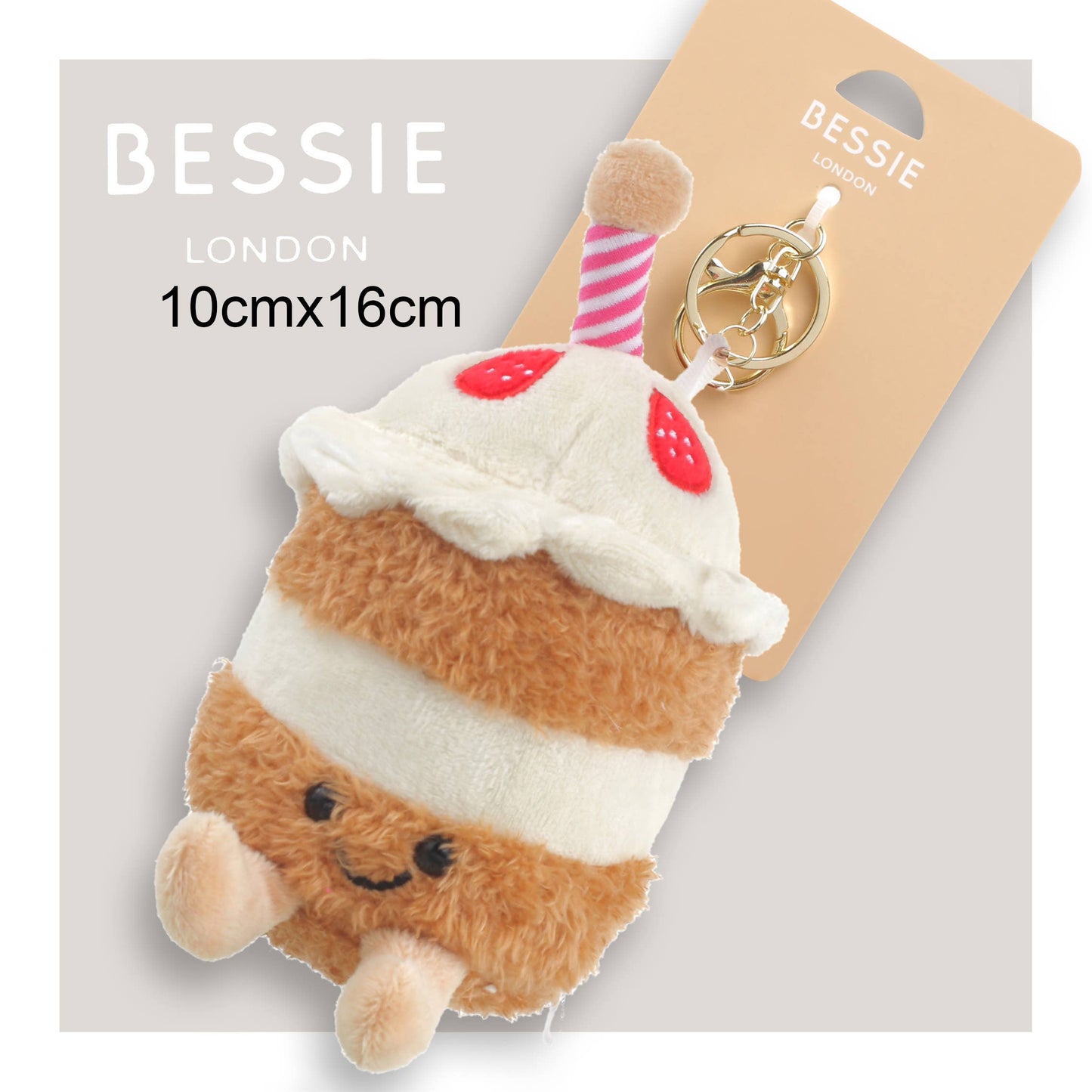 PLUSH BIRTHDAY CAKE CHARM