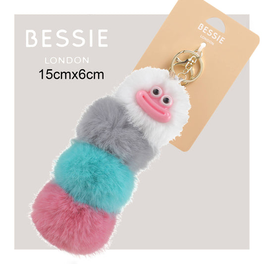 RAINBOW CATERPILLAR KEYCHAINS CHARM
