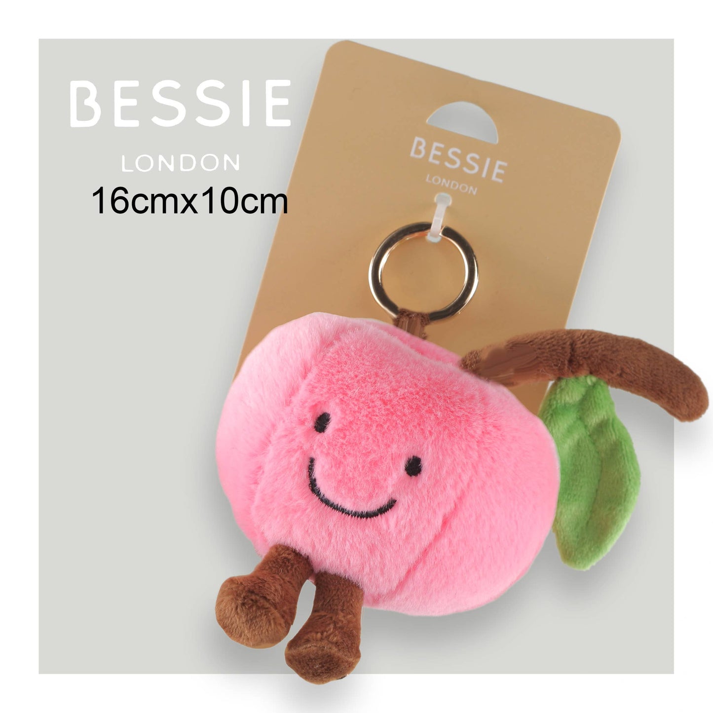 PLUSH PEACH BAG CHARM