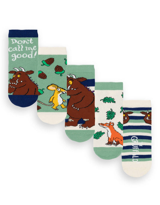 Gruffalo & Friends Unisex Kids Multicoloured Multi Character Calf Socks Set of 5