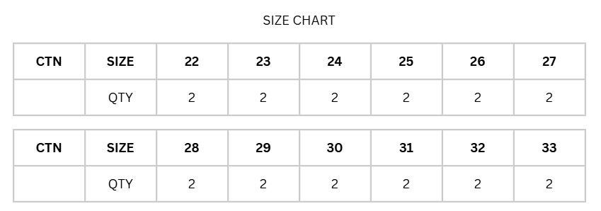 Parker Summer Jellies sizes