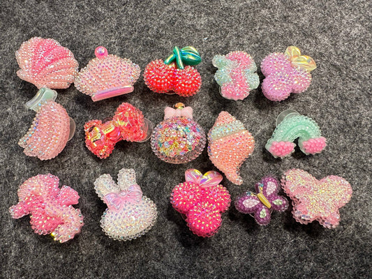 Bling Bling sequin star Aurora Glitter Resin charms