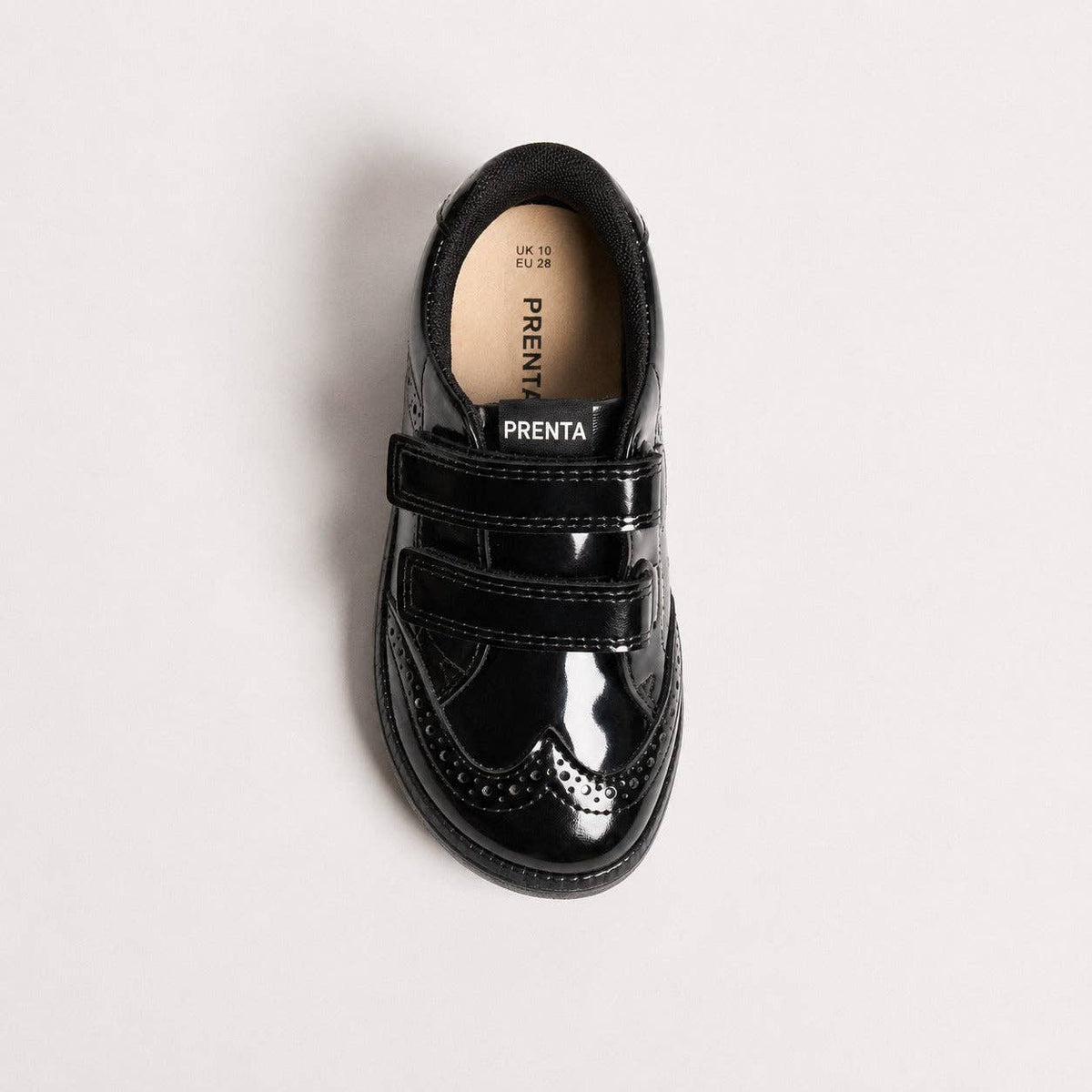 Dusk Bloom Black Patent Kids Barefoot School Shoe
