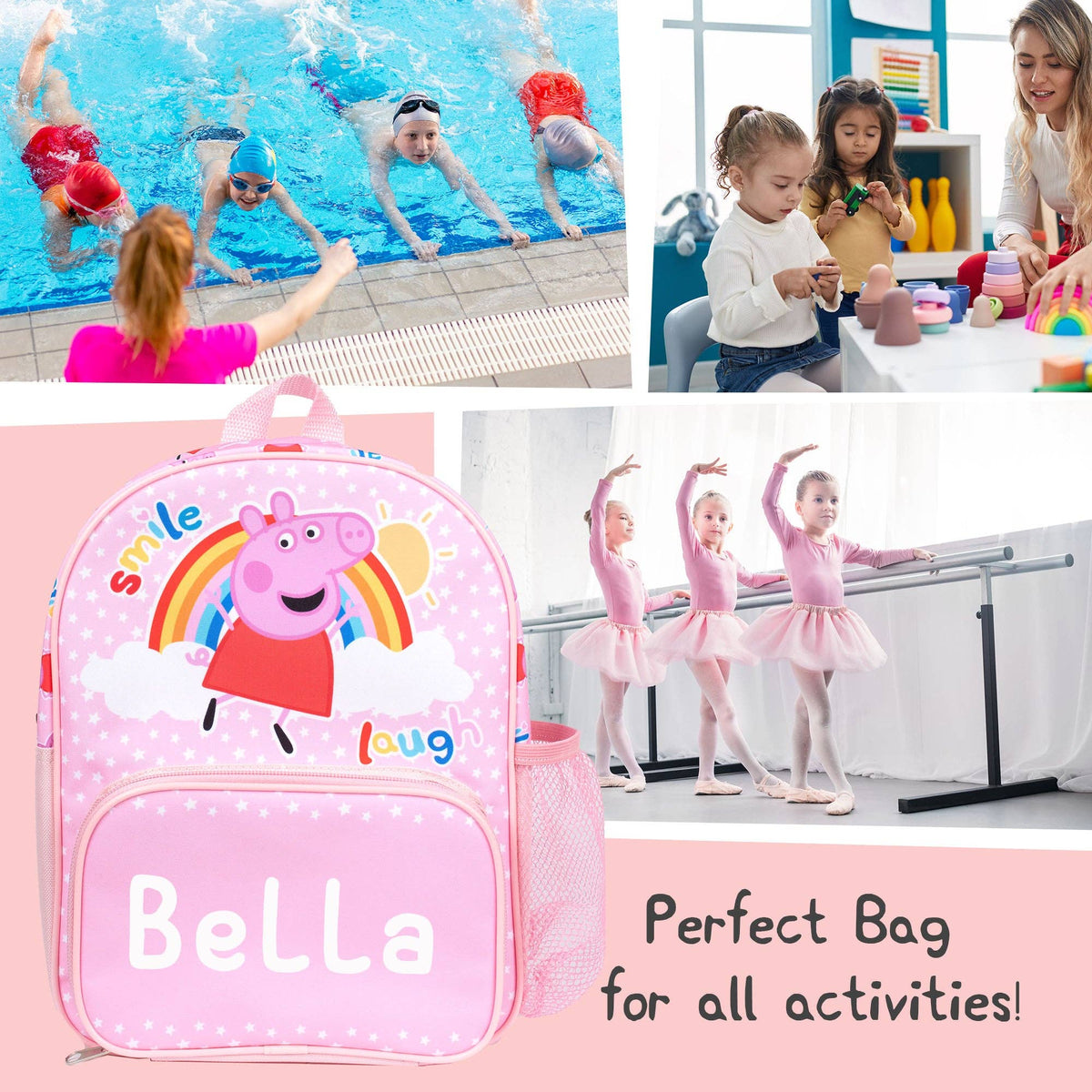 Kids Personalised Backpack - Peppa Pig