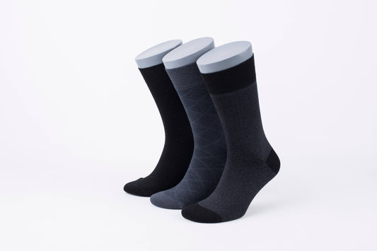 Premium Bamboo Crew Socks for Men – 3 Pair Set (Noble)